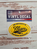 Auto Decal 3" Euro Mom with Tail Eagle Head USM