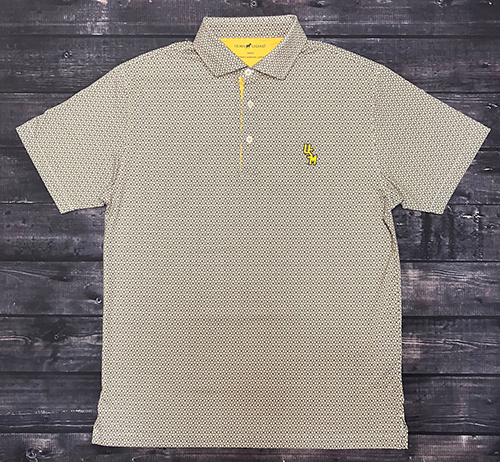 Horn Legend Polo Men's Bamboo Aztec Pattern Stacked USM