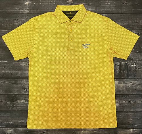 Horn Legend Polo Men's Bamboo Football Laces Pattern Southern Miss Script
