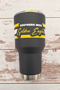 Tumbler 30 oz. with Lid Stripes Golden Eagles Script
