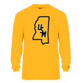 T-Shirt Long Sleeve B-Core State of Mississippi Stacked USM