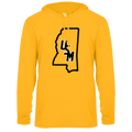 T-Shirt Long Sleeve Hooded B-Core State of MS Outline Stacked USM