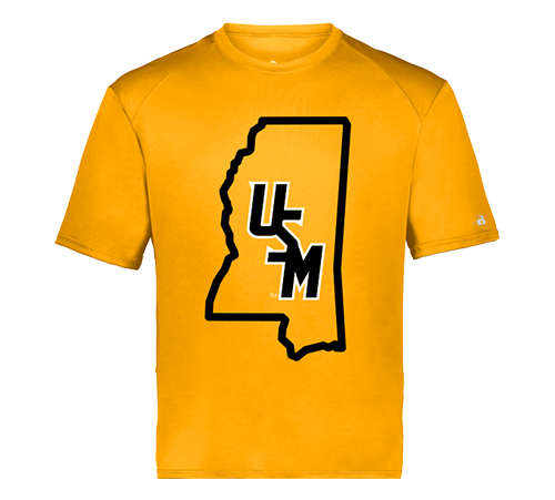 Youth T-Shirt Short Sleeve B-Core State of MS Outline Stacked USM