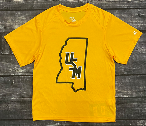 Youth T-Shirt Short Sleeve B-Core State of MS Outline Stacked USM