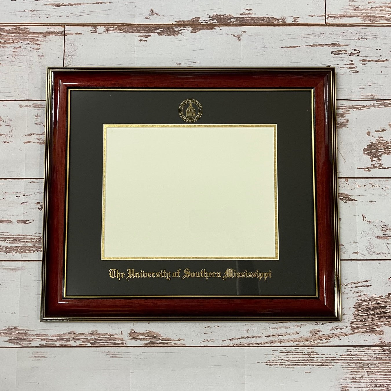Frame Diploma #2 Classic Mahogany Gold Trm Embsd Black Mat