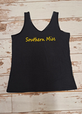 Tank Top Women's V-neck Bamboo Southern Miss Script