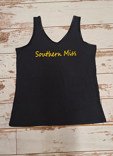 Tank Top Women's V-neck Bamboo Southern Miss Script