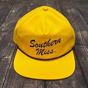 Rope Flat Billed Baseball Cap with Southern Miss Script