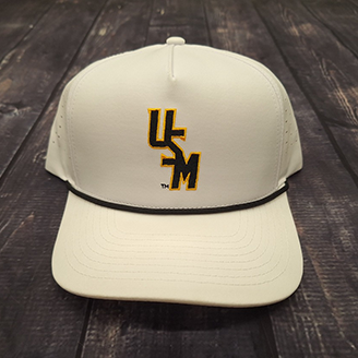 Performace Rope Billed Baseball Cap with Stacked USM and Laser Cut Back