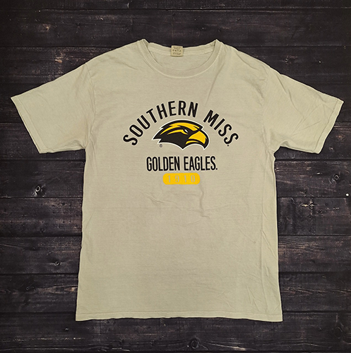 T-Shirt Short Sleeve Traveling Band Southern Miss Eagle Head Golden Eagles 1910