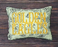 Pillow Linen Toile Pattern Golden Eagles
