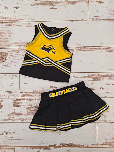 Toddler Girls 2 Piece Cheerleader Lollipop Park Glitter Eagle Head