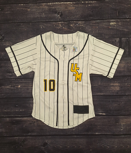 Youth Jersey Baseball Pinstripe 2 Stripes Stacked USM #10