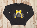 Sweatshirt Women's Crewneck Bow Bubble Font