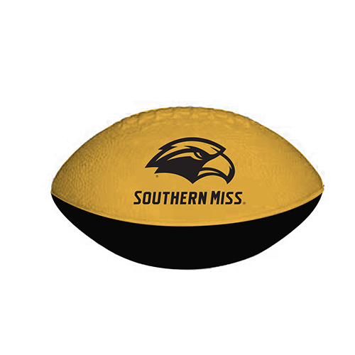 Toy Football Foam Gold Black Eagle Head Southern Miss Black