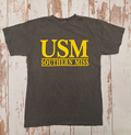 T-Shirt Short Sleeve USM Double Bars Black Caviar