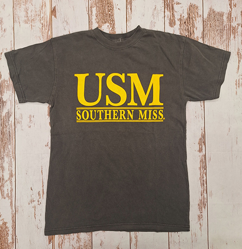 T-Shirt Short Sleeve USM Double Bars Black Caviar