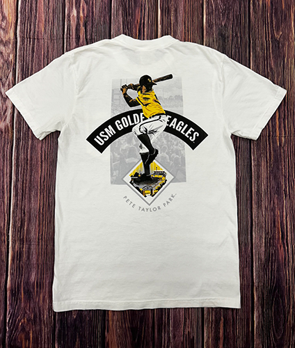 T-Shirt Short Sleeve Hardball Batter On Diamond Full Back