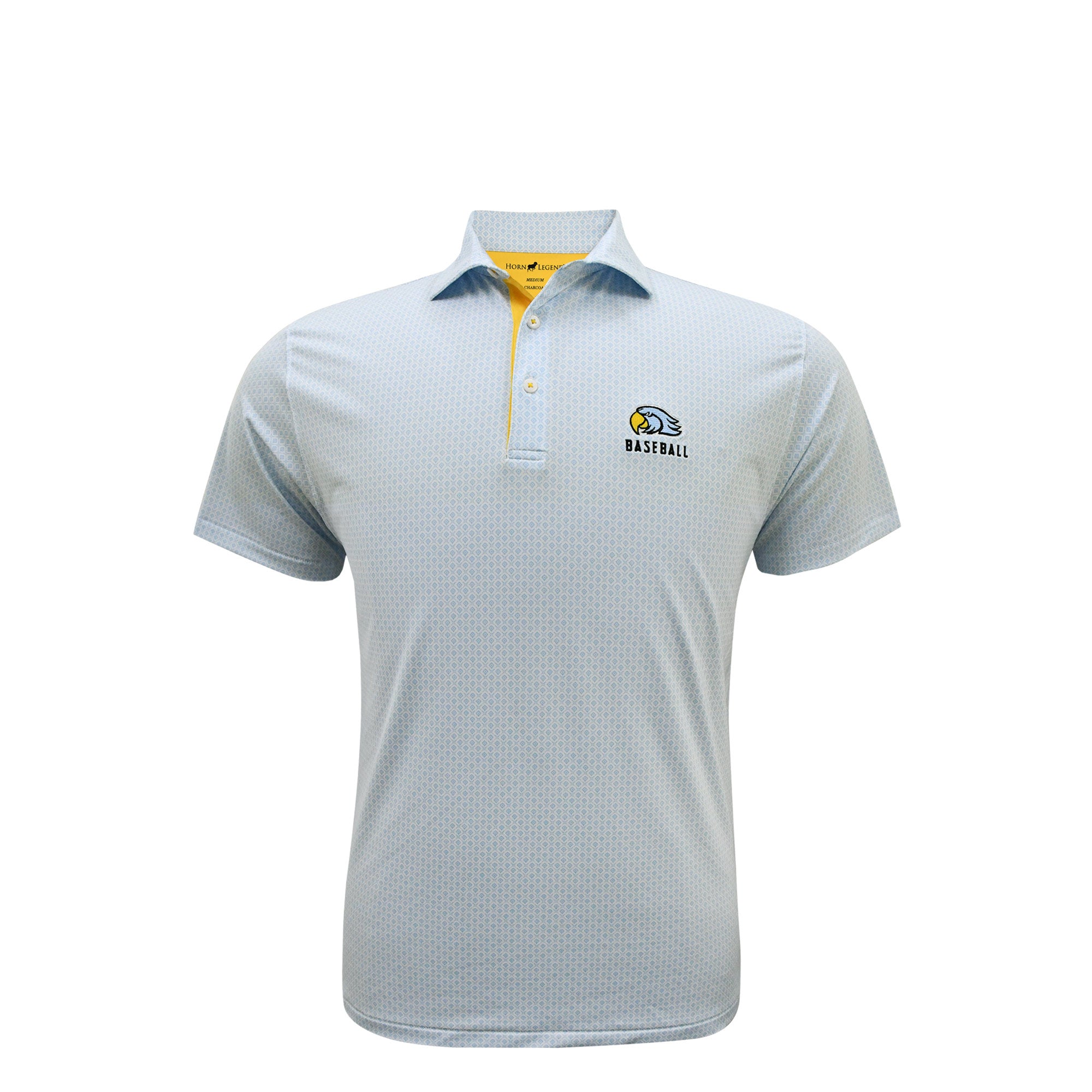 Horn Legend Polo Men's Extra Base Pattern Serenity Parrothead Baseball Bamboo Charcoal