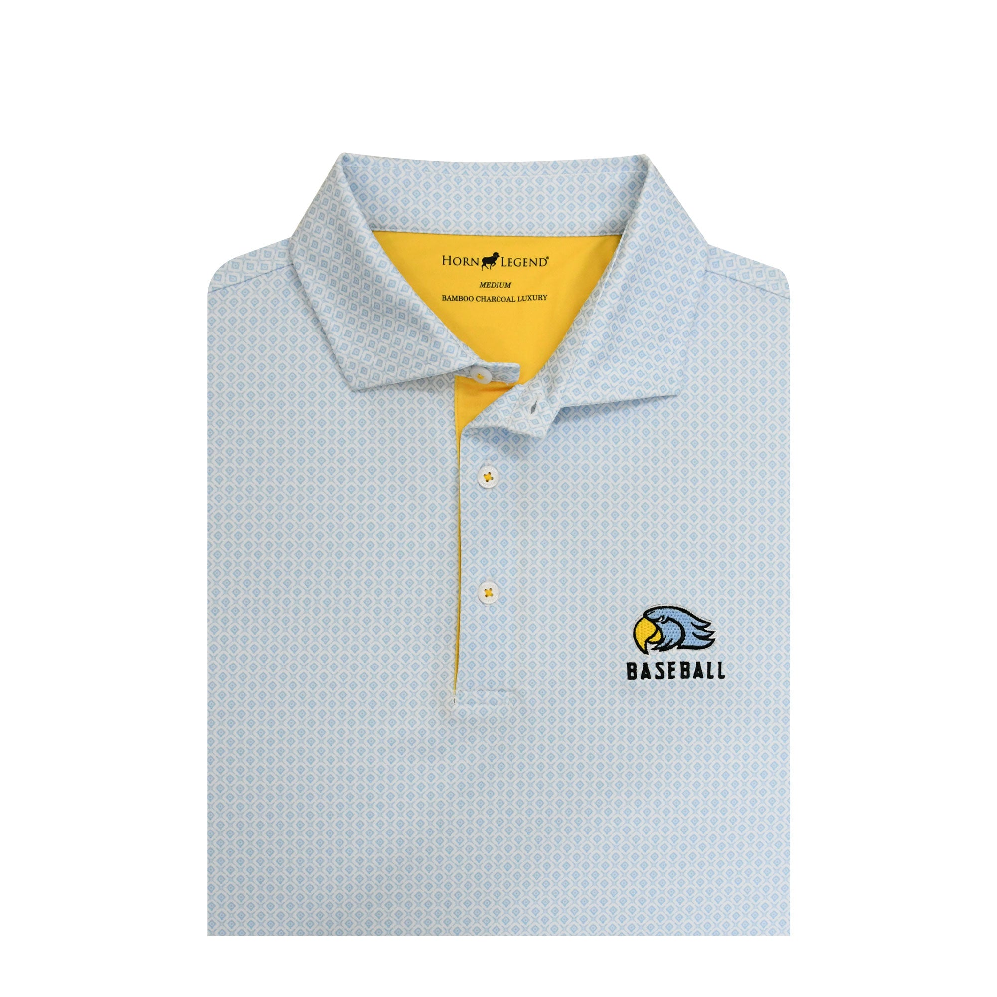 Horn Legend Polo Men's Extra Base Pattern Serenity Parrothead Baseball Bamboo Charcoal