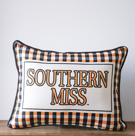 Pillow Gingham Southern Miss