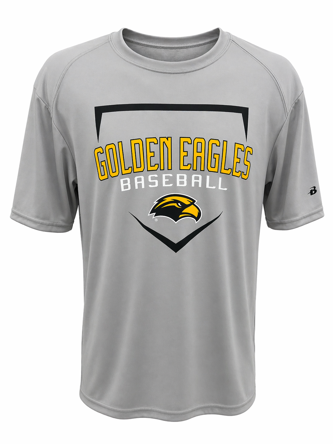 T-Shirt Short Sleeve B-Core Plate Outline Golden Eagles Baseball with Eagle Head
