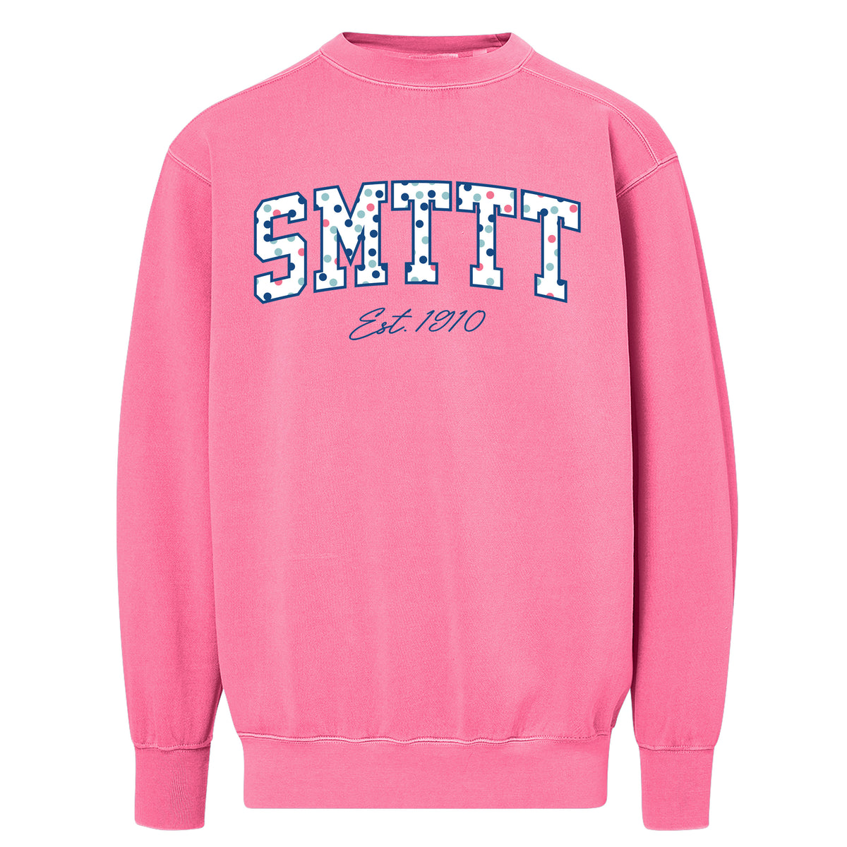 Coastal Color Crewneck Sweatshirt with SMTTT Applique