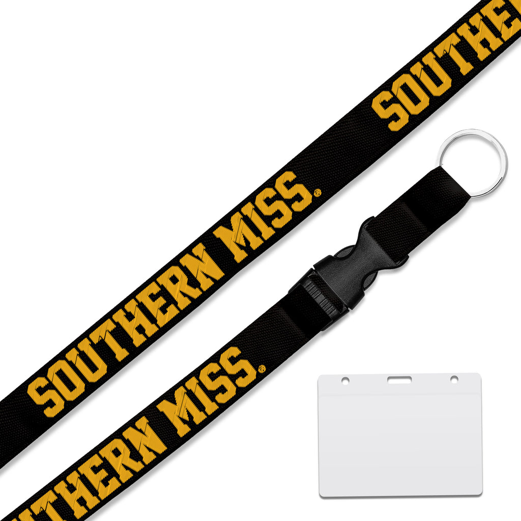 Woven Lanyard with Horizontal ID Holder