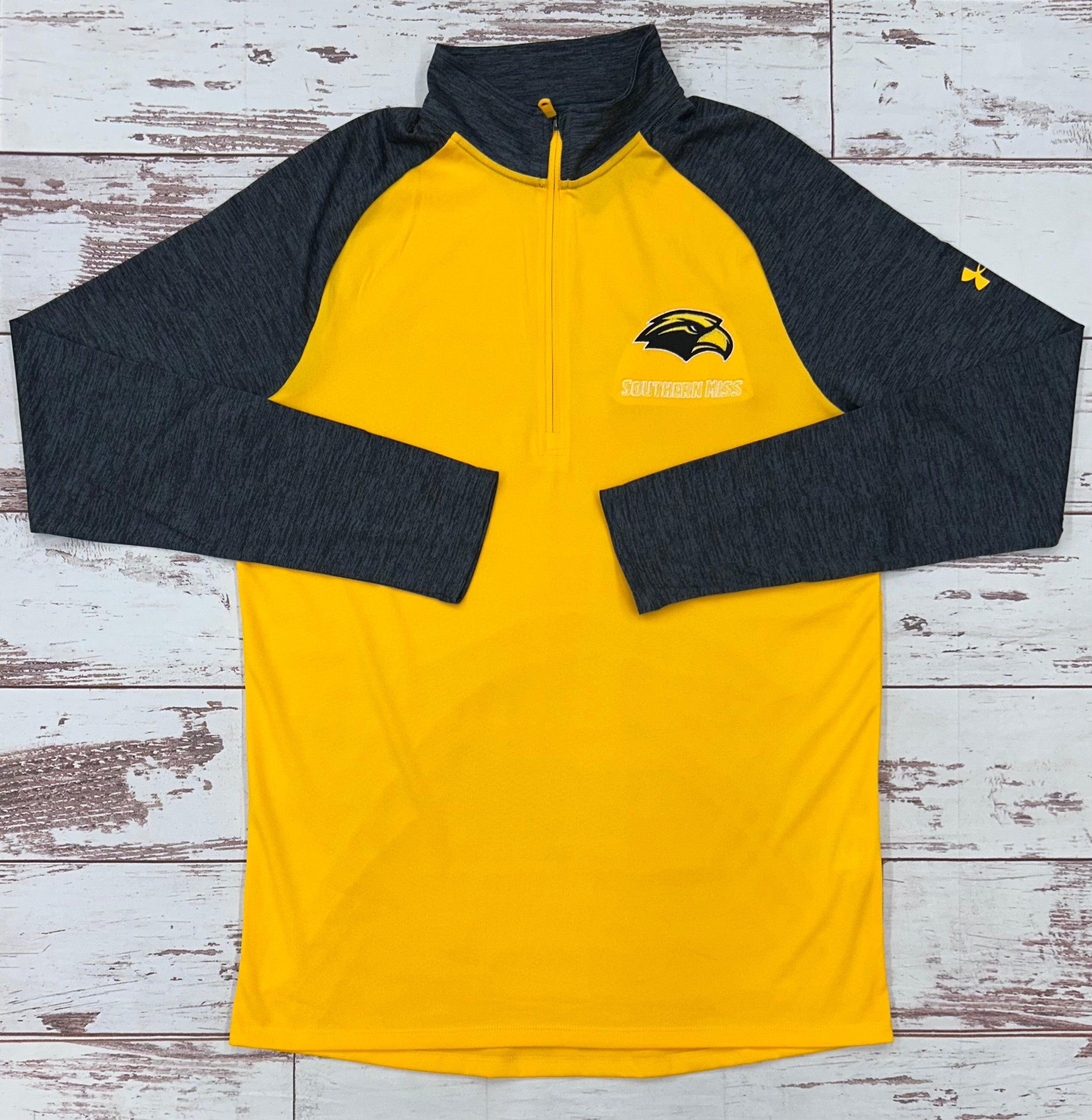 Men's Tech Quarter Zip Pullover with Eagle Head Southern Miss