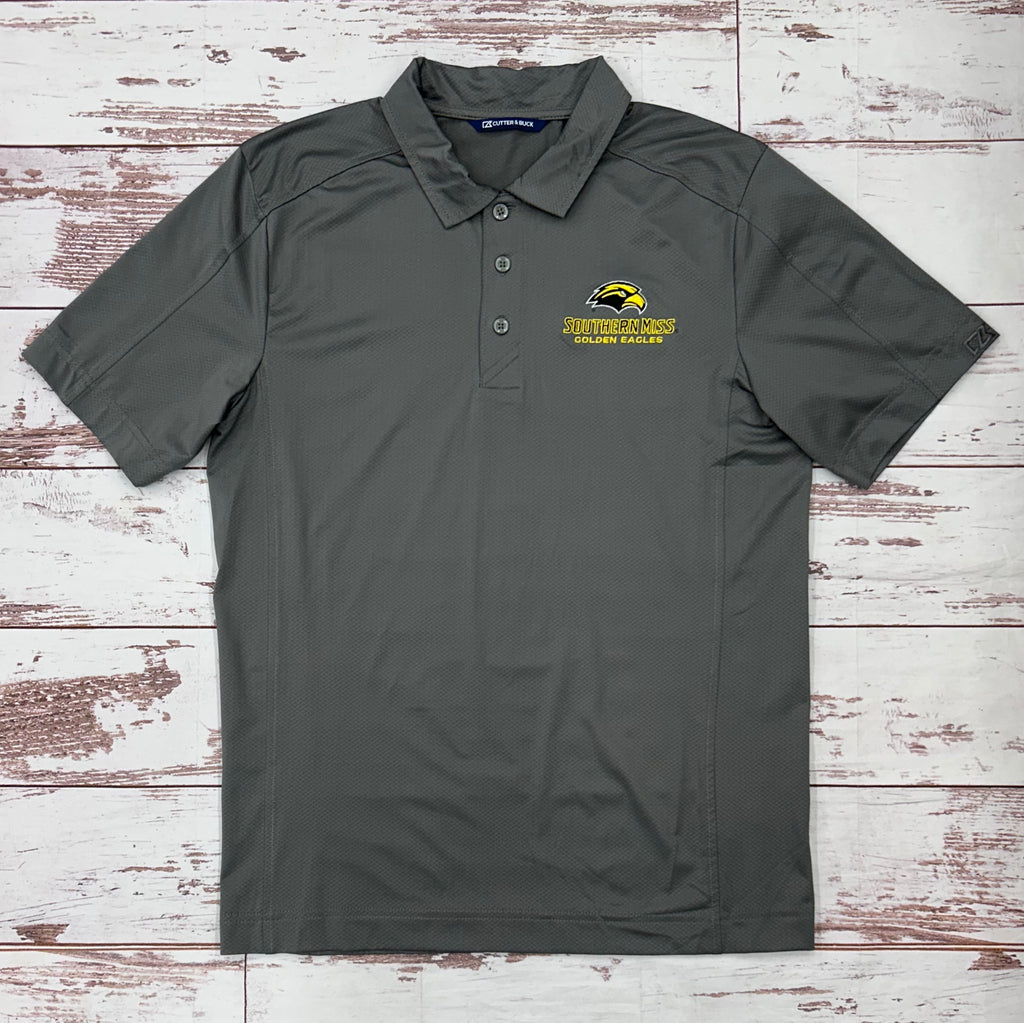 Cutter & Buck Men's Prospect Textured Stretch Polo with Wordmark