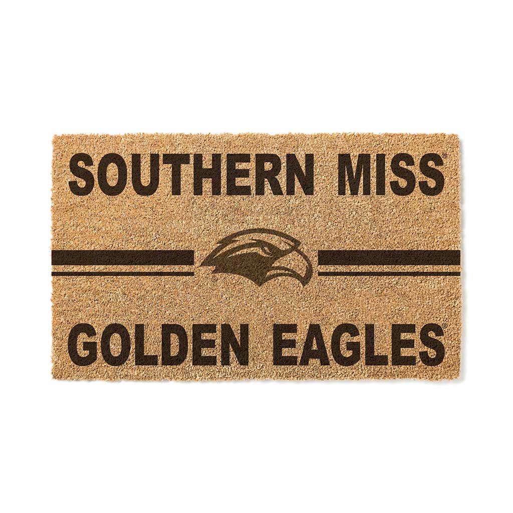 Outdoor Doormat with Eagle Head and Southern Miss Golden Eagles
