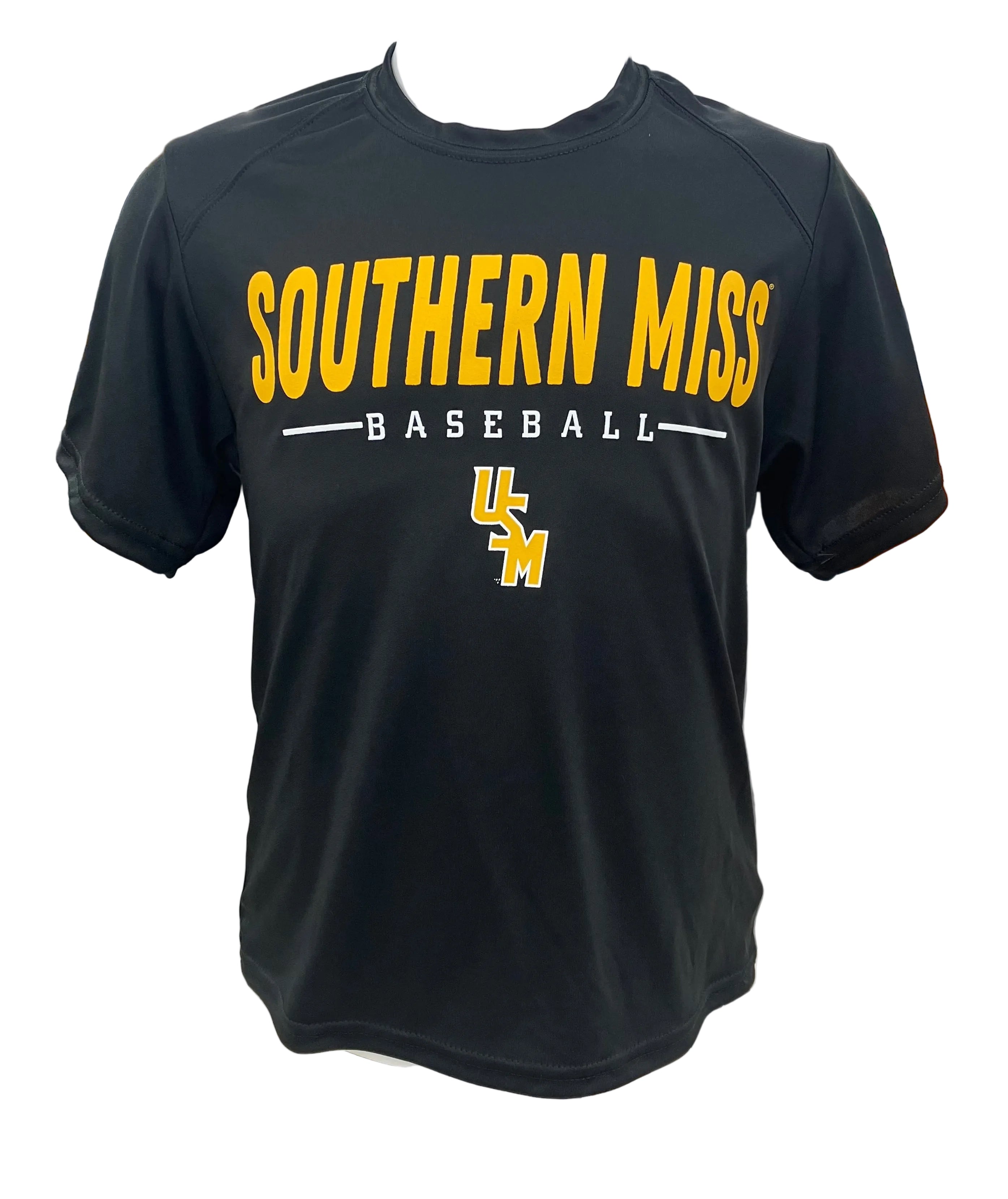 Youth T-Shirt Short Sleeve B-Core Southern Miss Baseball with Stacked USM