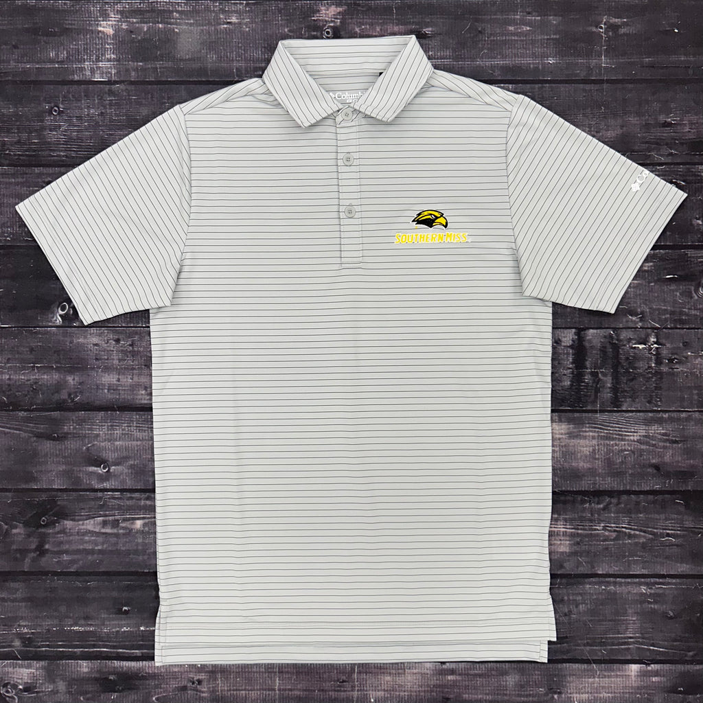 Columbia Men's Tailored Sport Omni-Wick Polo with Eagle Head Southern Miss