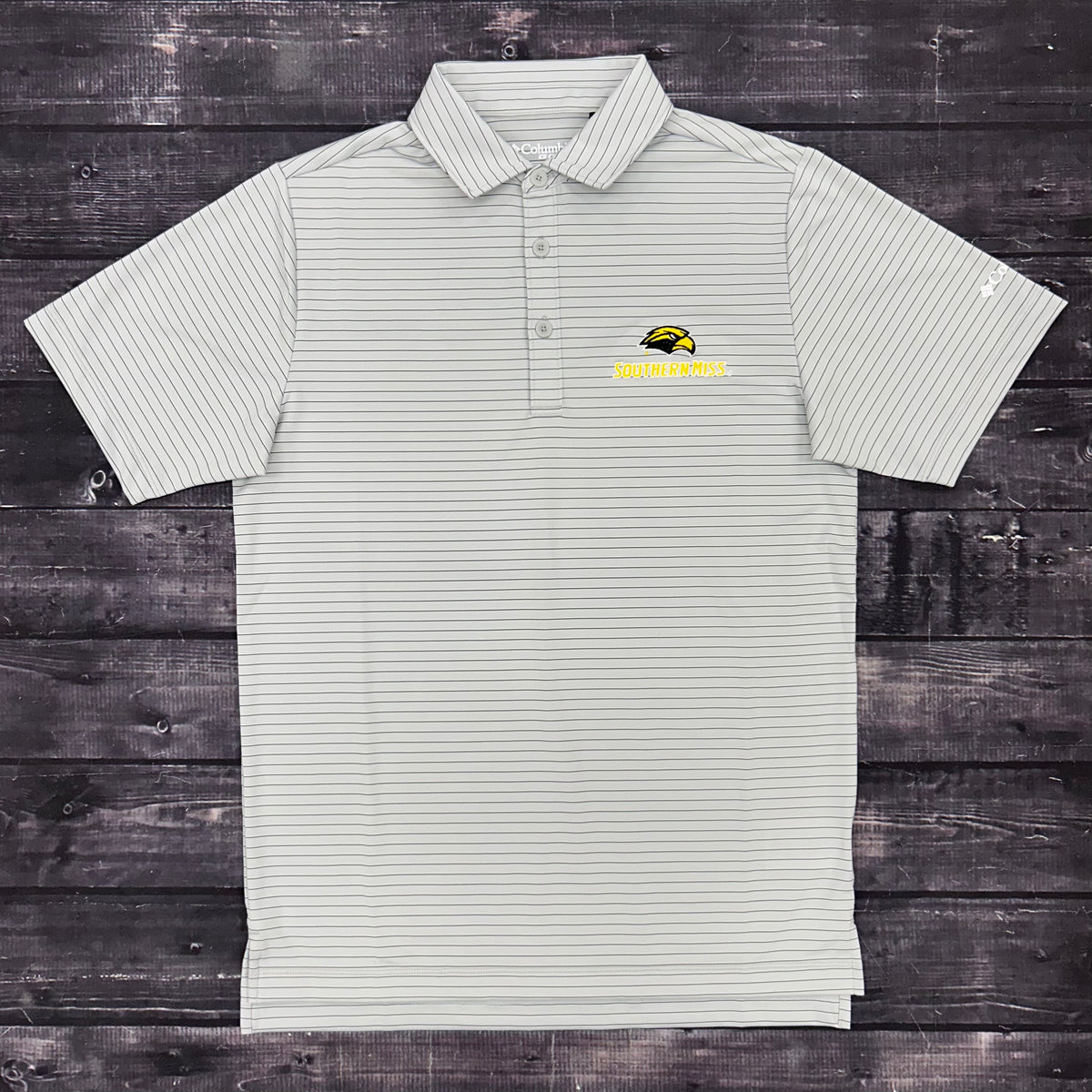 Columbia Men's Tailored Sport Omni-Wick Polo with Eagle Head Southern Miss