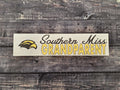 Home Wooden Block with Eagle Head Southern Miss Grandparent