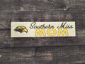 Home Wooden Block with Eagle Head Southern Miss Mom