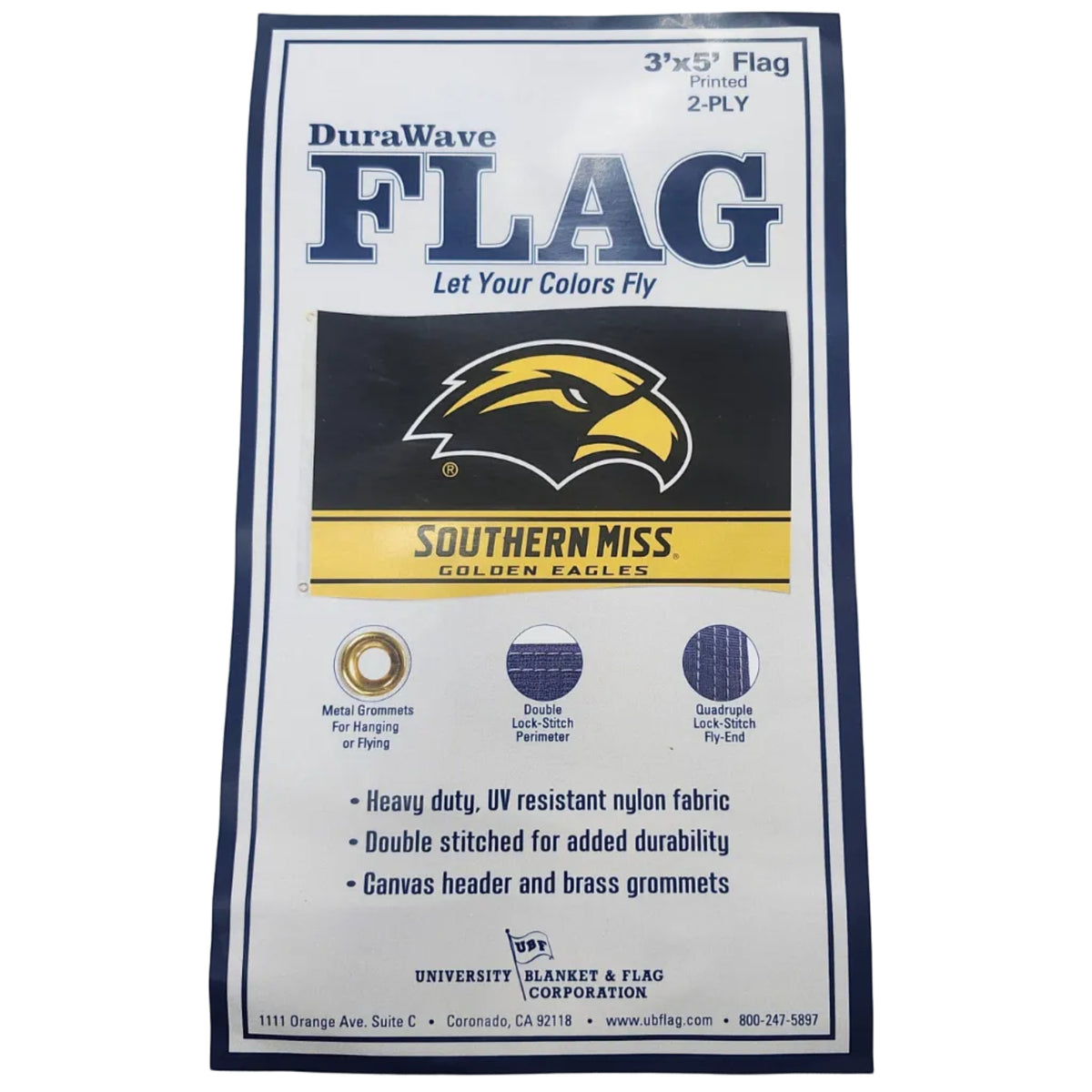 Durawave FlyTough 2-Sided Flag with Wordmark - 3' X 5'