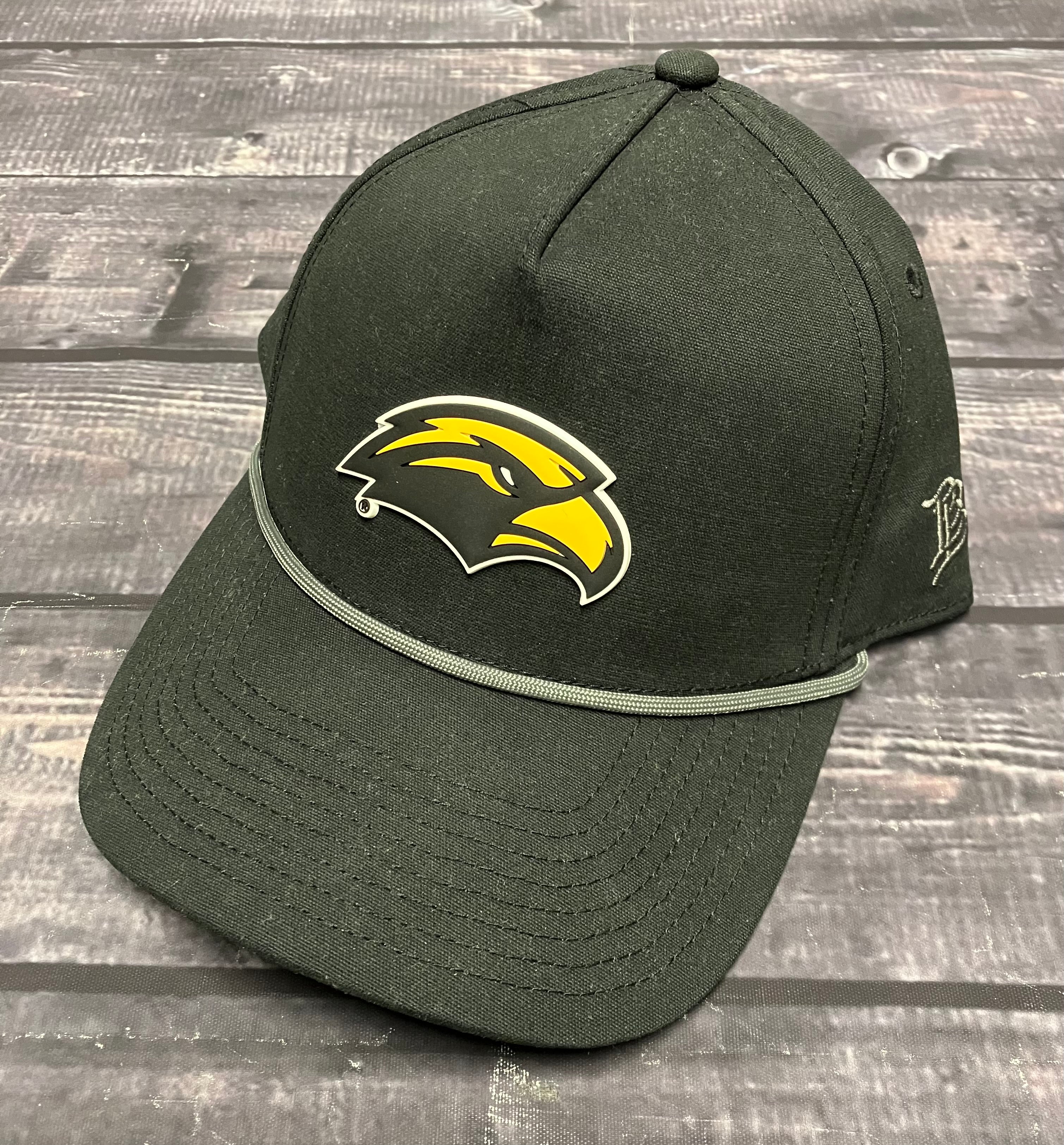 Branded Bill Cap Baseball Gray Bill Rope with PVC Eagle Head Rubber Logo