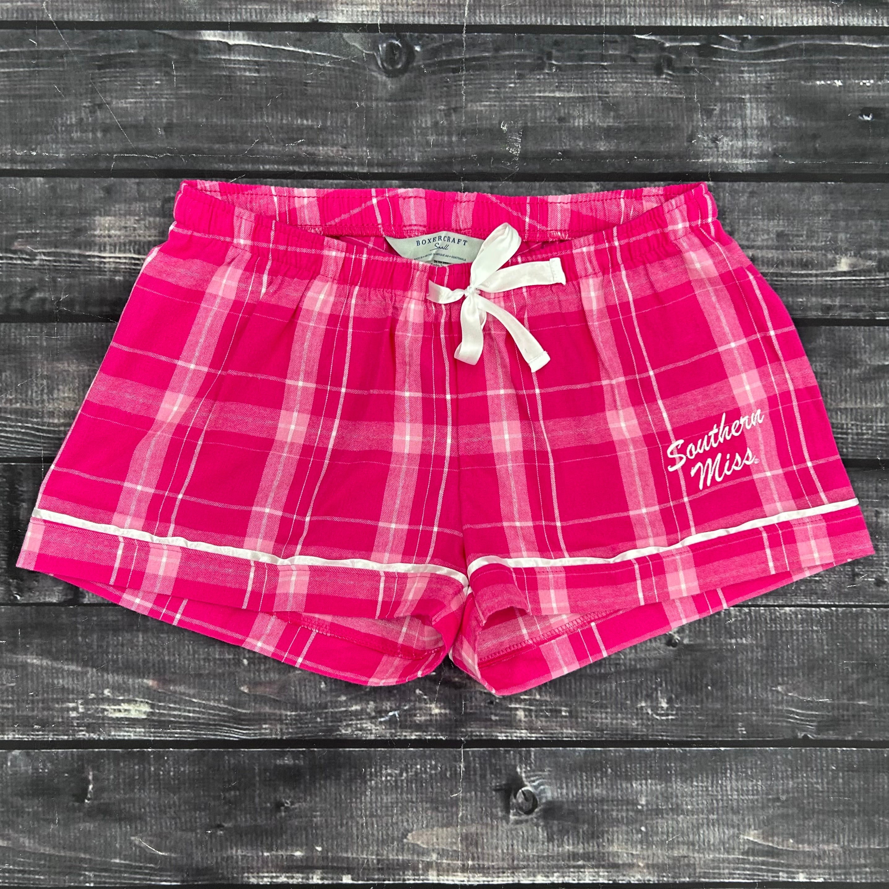 Women's Flannel Short with Southern Miss Script