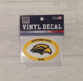 Auto Decal 3" Euro Southern Miss Mom with Eagle Head