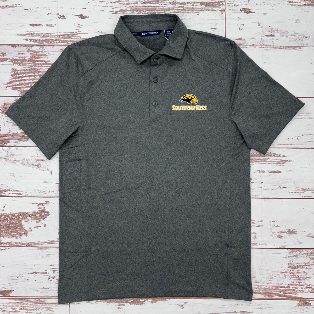 Cutter & Buck Men's Forge Eco Recycled Polo with Eagle Head Southern Miss