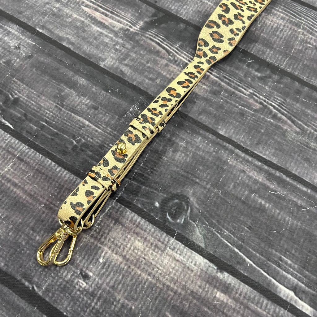 Reversable Leather Guitar & Purse Strap Lepord Print