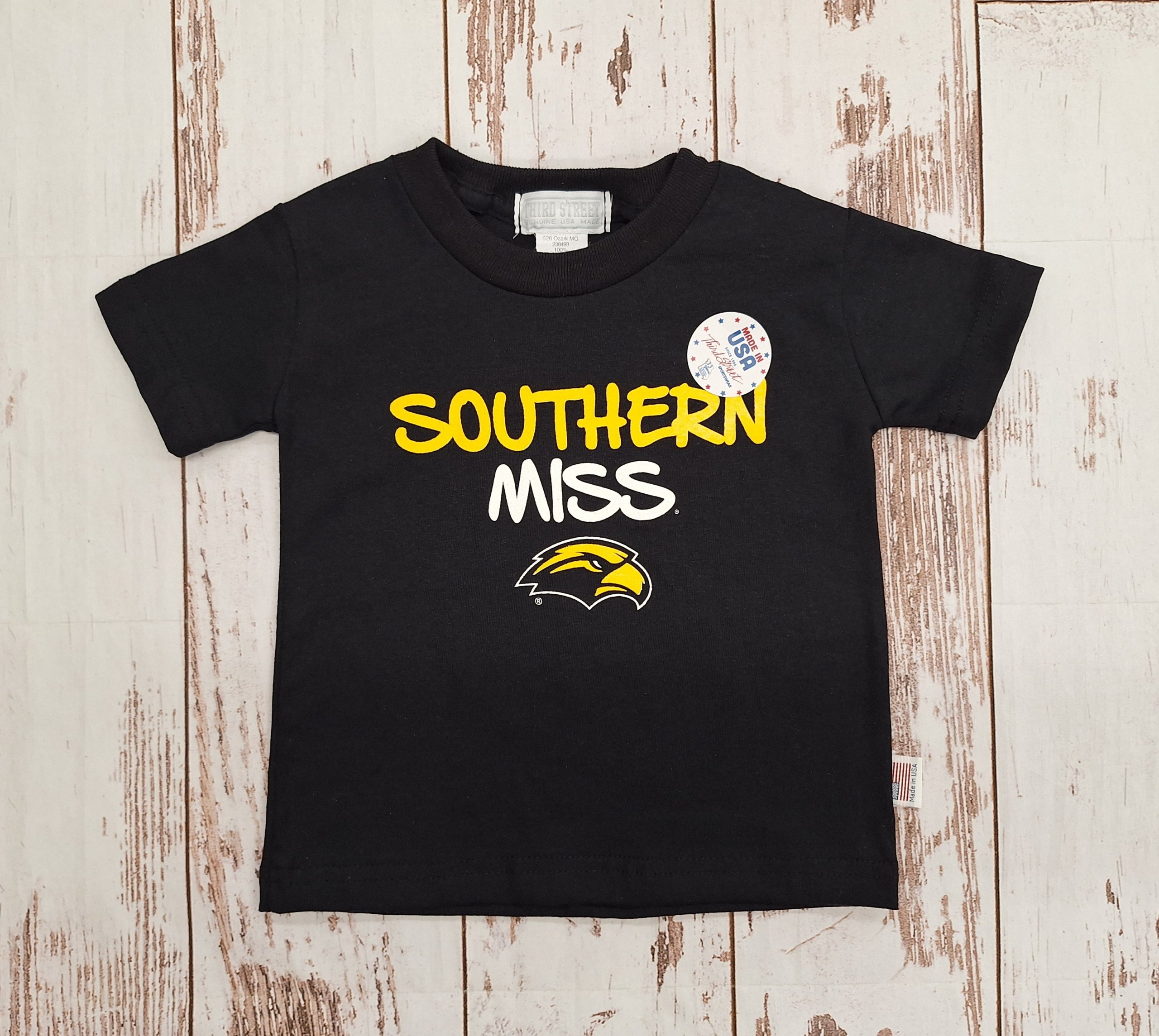 Toddler Southern Miss Short Sleeve T-Shirt with Eagle Head