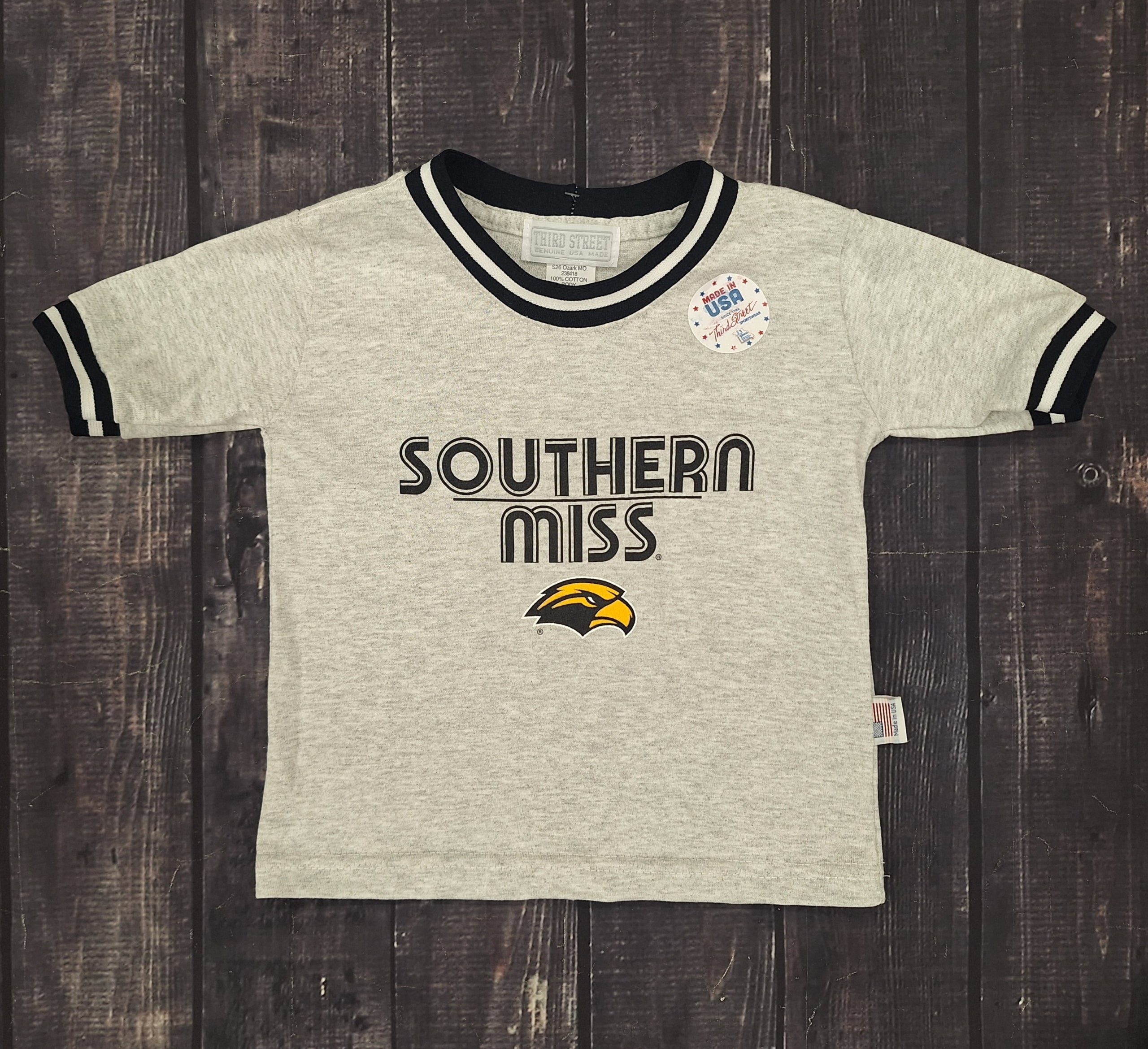 Toddler Open Face Southern Miss Short Sleeve T-Shirt with Eagle Head
