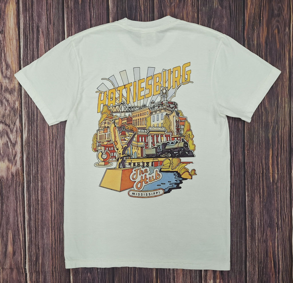 T-Shirt Short Sleeve Hometown The Hub Mississippi