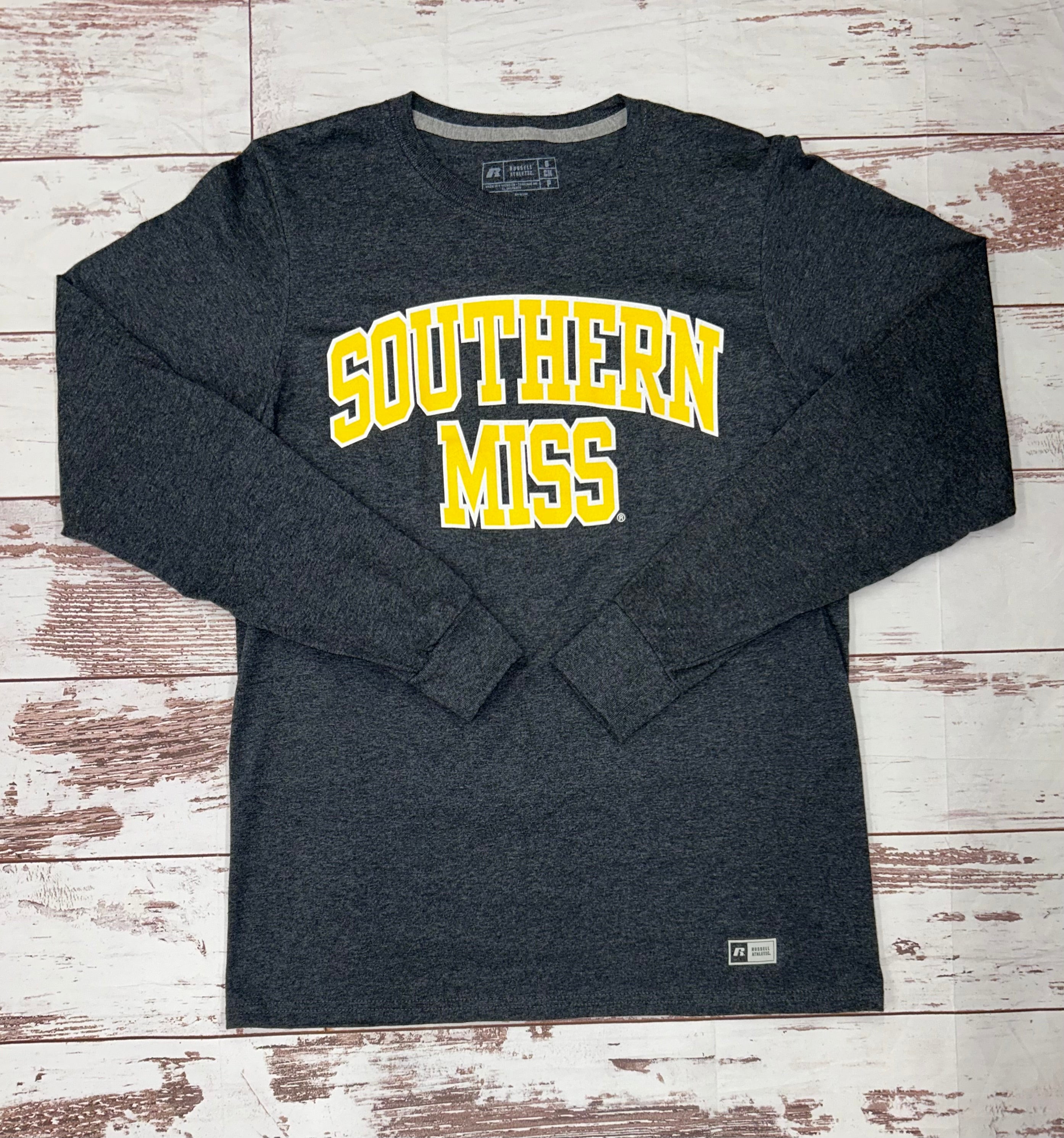 T-Shirt Long Sleeve Essential Full Front Southern Miss Gold