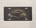 Stainless Steel License Plate with Mirror Eagle Head