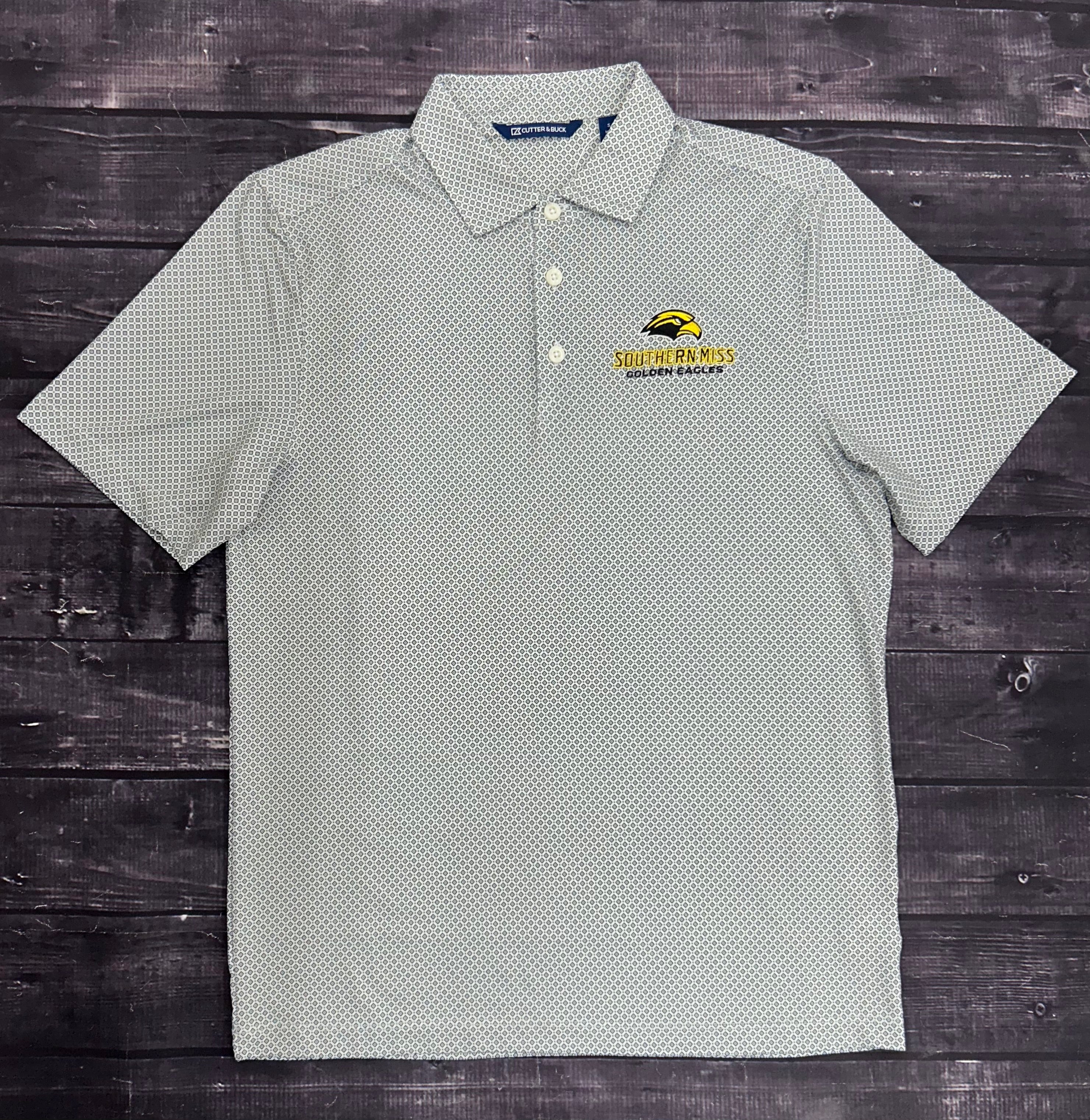 Cutter & Buck Men's Pike Eco Diamond Dot Polo with Workmark