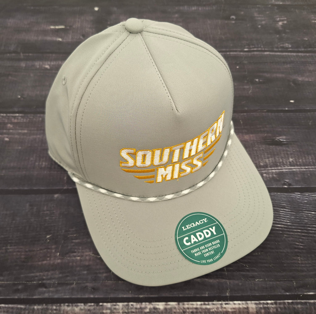L2 Brands Caddy Bill Rope Baseball Cap with Southern Miss Bars