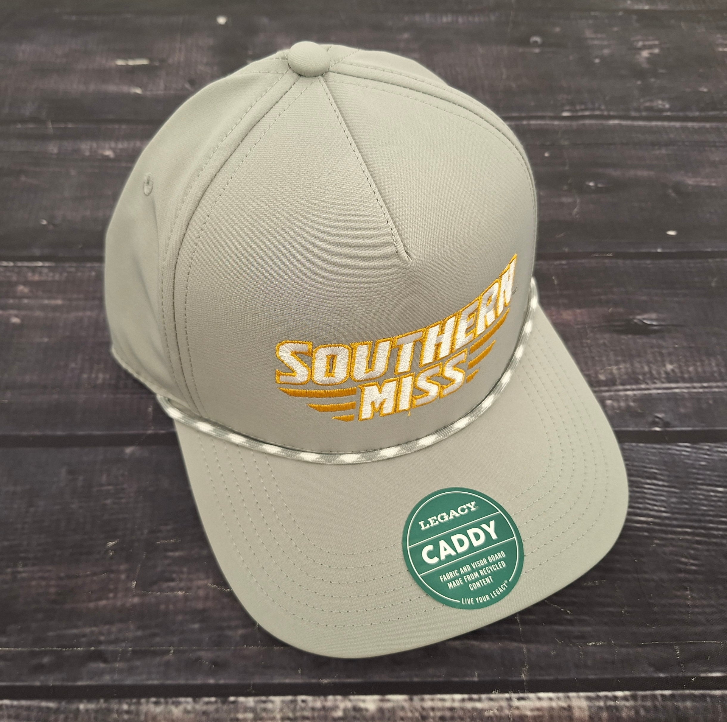 L2 Brands Caddy Bill Rope Baseball Cap with Southern Miss Bars